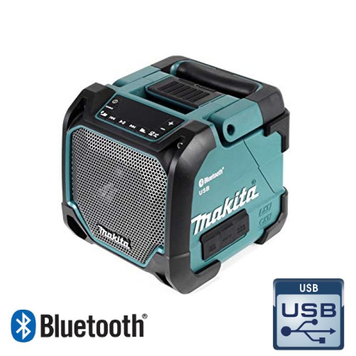 Акумуляторна Bluetooth колонка (спікер) з USB Makita DMR202 (10.8-18 В, без АКБ, 10 Вт) Акумуляторна Bluetooth колонка (спікер) з USB Makita DMR202 (10.8-18 В, без АКБ, 10 Вт)
