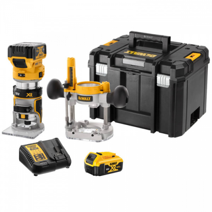 Акумуляторний кромковий фрезер DeWALT DCW604P2 (2х18 В, 5 А*год) Акумуляторний кромковий фрезер DeWALT DCW604P2 (2х18 В, 5 А*год)