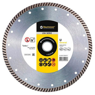 Алмазний диск Baumesser Turbo Universal 1A1R (115х22.23х8 мм) (90215129009)
