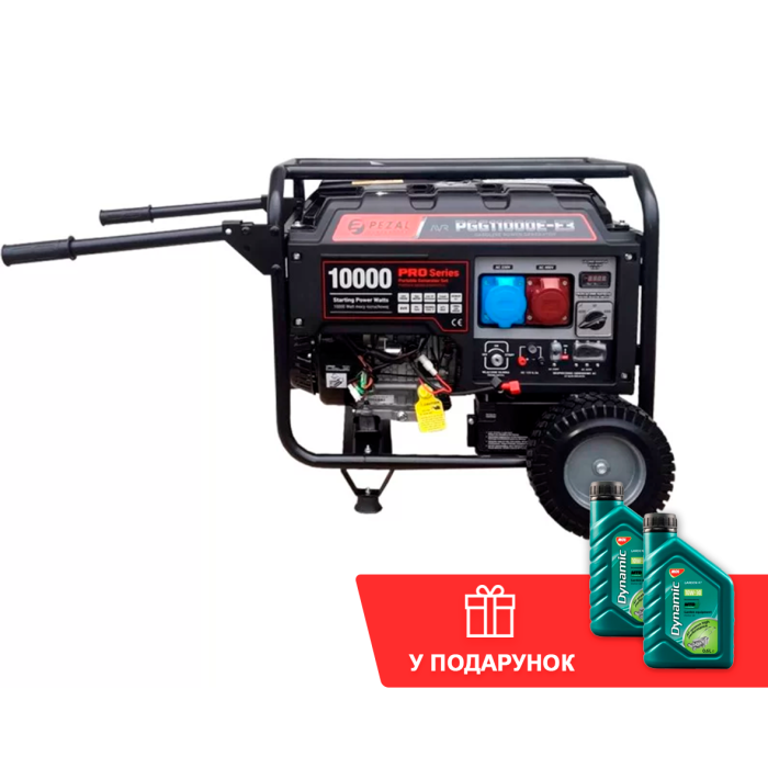 Бензиновый генератор PEZAL PGG11000E-E3 + масло (8.5 кВт, ~3ф, 400 В) Бензиновый генератор PEZAL PGG11000E-E3 + масло (8.5 кВт, ~3ф, 400 В)