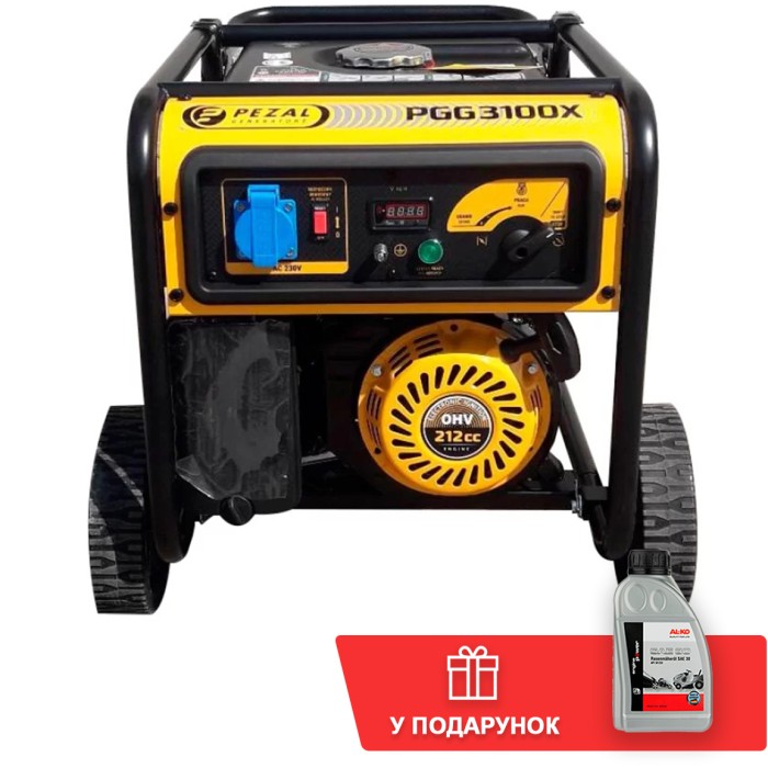 Бензиновый генератор PEZAL PGG3100XK + масло (3.3 кВт) Бензиновый генератор PEZAL PGG3100XK + масло (3.3 кВт)