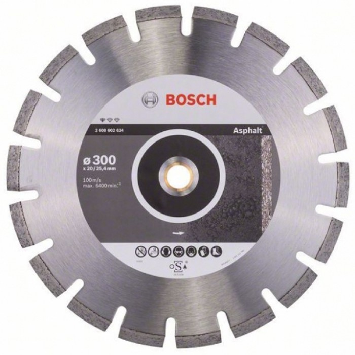 Bosch Круг алмазний відрізний PF Asphalt 300х20/25,4 асфальт
