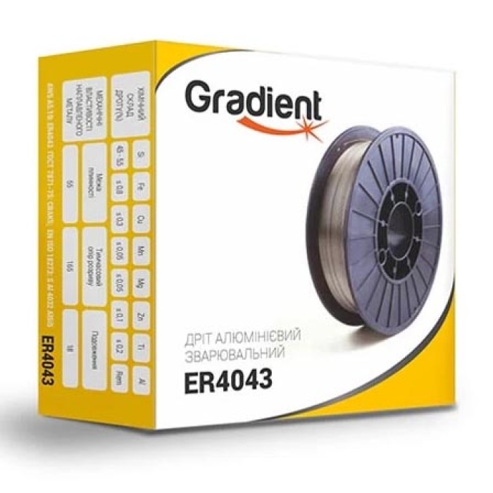 Алюмінієвий зварювальний дріт GRADIENT ER4043 Ø0,8 мм (0,5 кг) AlSi