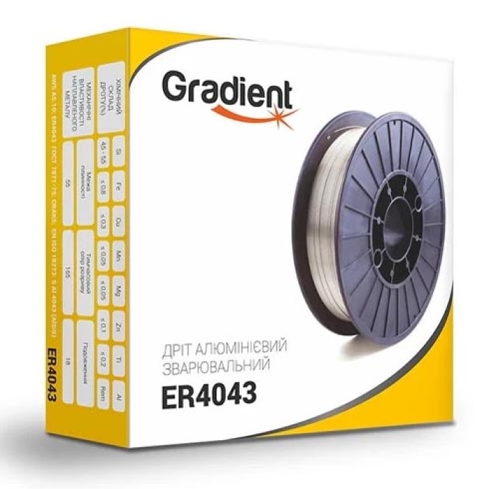 Алюмінієвий зварювальний дріт GRADIENT ER4043 Ø0,8 мм (2 кг) AlSi