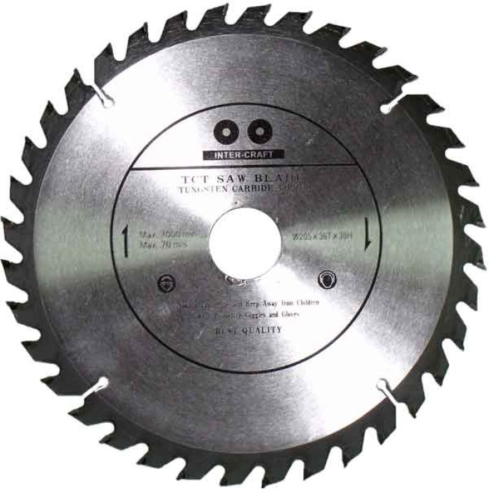 Диск пильний 205х30х36Т з напайками, Inter Craft/Сила