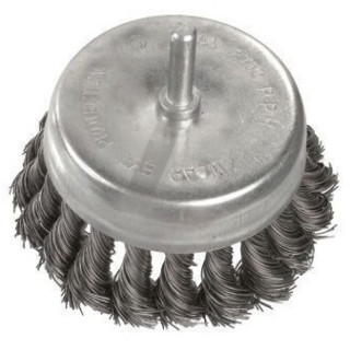 Intertool Щітка чашкова, плетений дріт 100 мм, 1/4", дриль