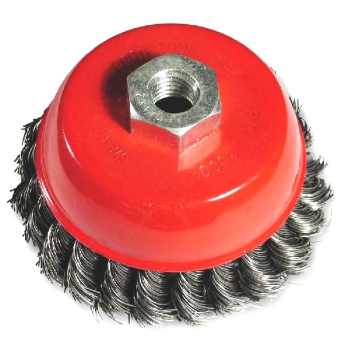 Intertool Щітка чашкова, плетений дріт 150 мм