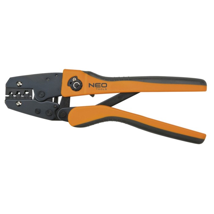 Кліщі для обтиску неізольованих наконечників NEO Tools (22-12 AWG) (01-502) Кліщі для обтиску неізольованих наконечників NEO Tools (22-12 AWG) (01-502)