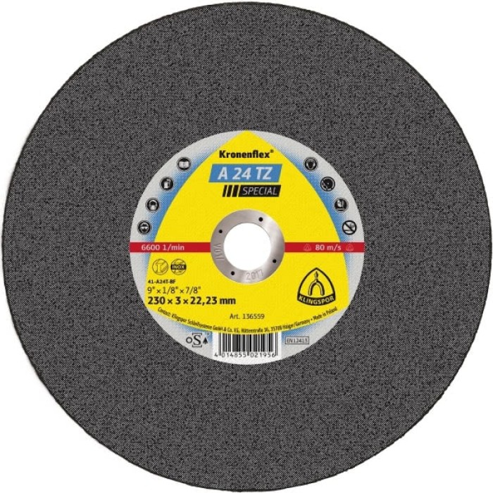 Klingspor Круг відрізний 125х2,5х22 А24TZ Speсial випуклий Inox