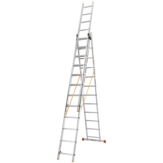 Драбина алюмінієва 3-х секційна LADDER PRO (3х13 сходинок) (160-9018) Драбина алюмінієва 3-х секційна LADDER PRO (3х13 сходинок) (160-9018)