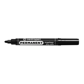 Маркер перманентний CENTROPEN Dry Safe (2.5 мм, чорний)  (8510)