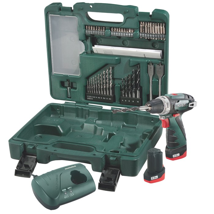 Metabo Шуруповерт акумуляторний 10,8 В PowerMaxx BS Basic Mobile Workshop