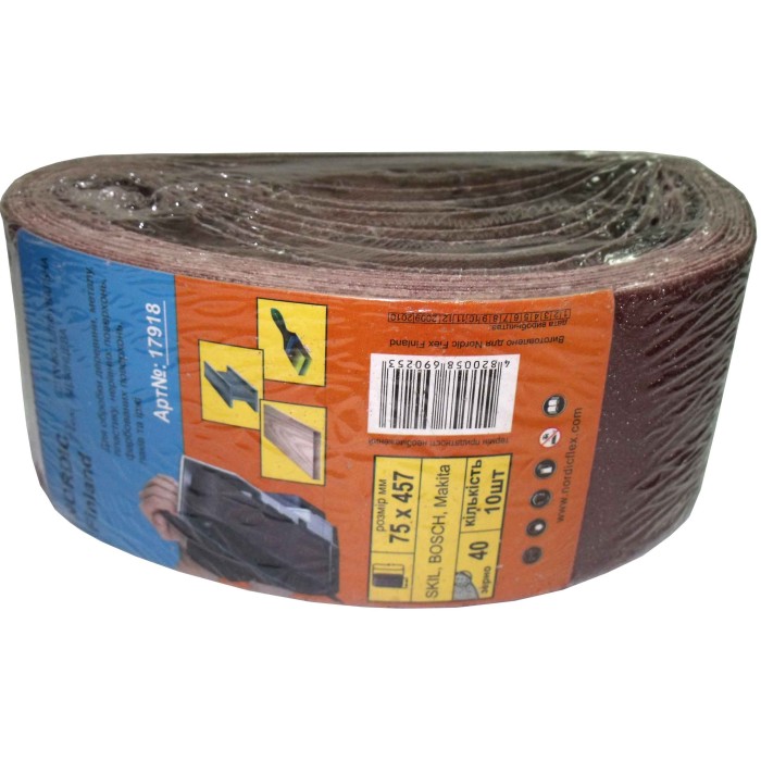 Nordicflex Стрічка шліфувальна 75х457 P80