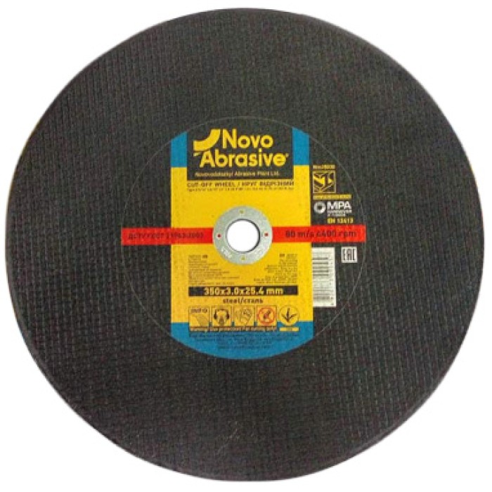 NovoAbrasive Круг відрізний 350х3,0х25,4 мм, метал NovoAbrasive Круг відрізний 350х3,0х25,4 мм, метал