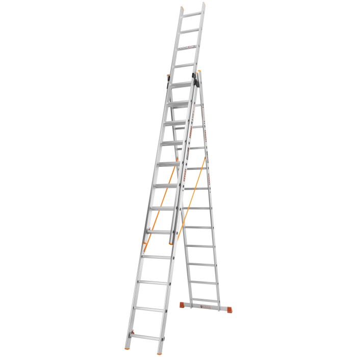 Драбина алюмінієва 3-х секційна LADDER PRO (3х12 сходинок) (160-9712) Драбина алюмінієва 3-х секційна LADDER PRO (3х12 сходинок) (160-9712)
